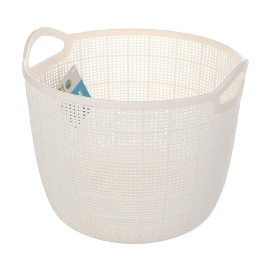 6PK Braz Home Organisation Fabric Storage Jute Basket 27.5x22cm 6L Assorted