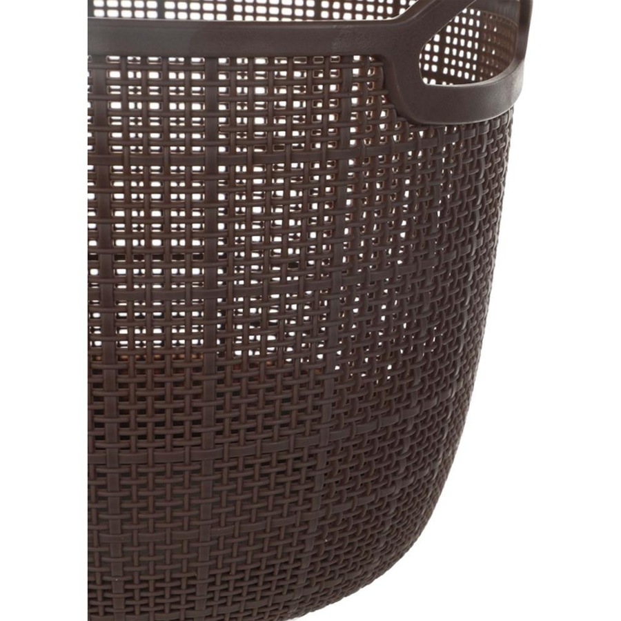 6PK Braz Home Organisation Fabric Storage Jute Basket 27.5x22cm 6L Assorted