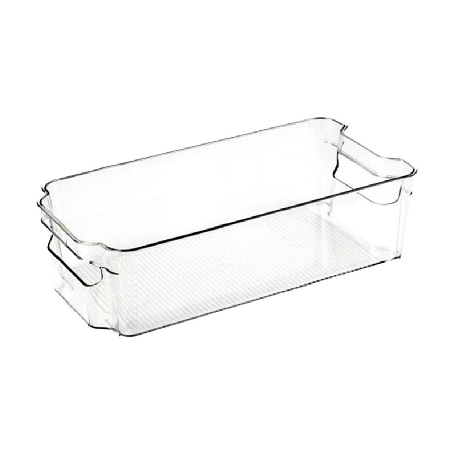 6PK Braz Small Stack Food Storage Container Bin W/ Handles 32x15.5x9cm Clear