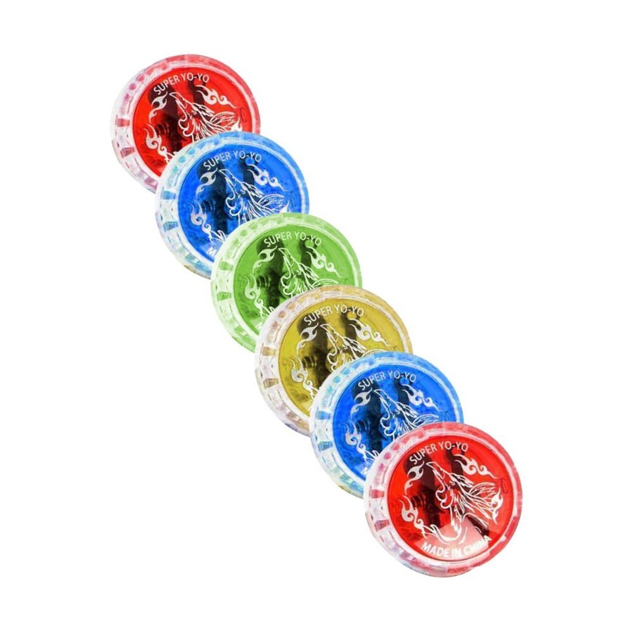 6PK Classic Iconic Beginner Yoyo Kids Toy Outdoor Play Round Assorted