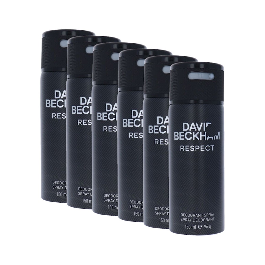 6PK David Beckham Respect Body Spray Mens Fragrance 150mL