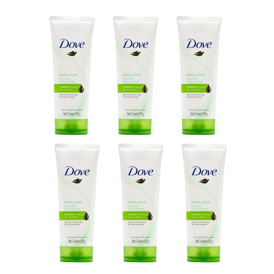 6PK Dove 100g Oil Control Facial Cleanser Women Moisture Beauty Serum Deep Pure