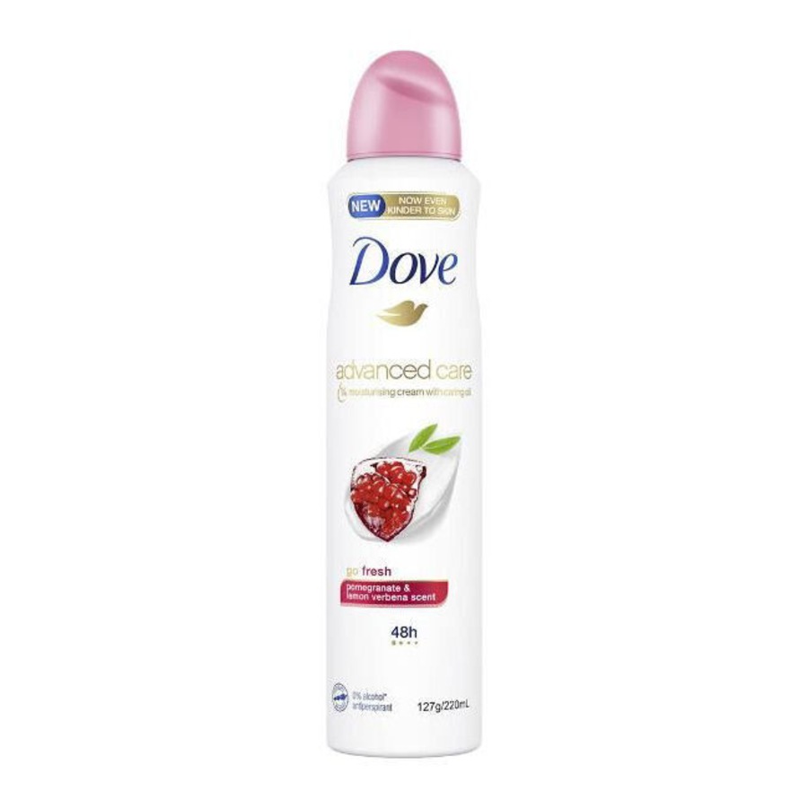 6PK Dove Advanced Care Deodorant Spray 250ml 48hr Protection Pomegranate & Lemon