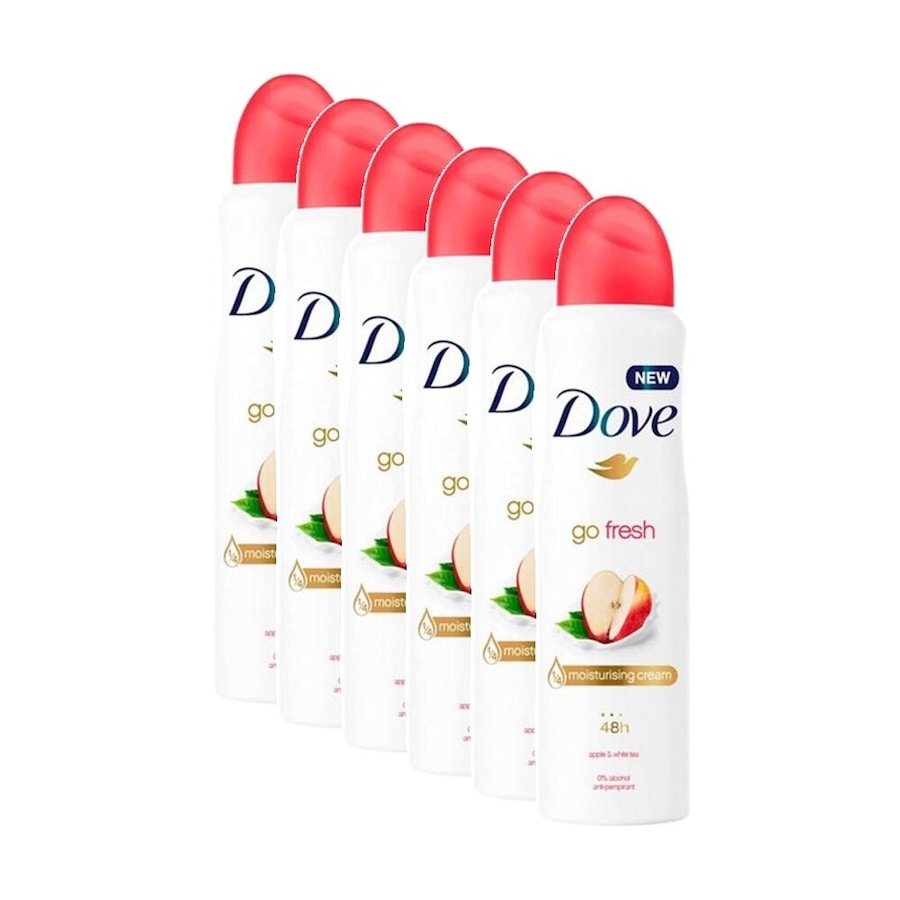 6PK Dove Antiperspirant Deodorant Body Spray Apple Tea 250ml