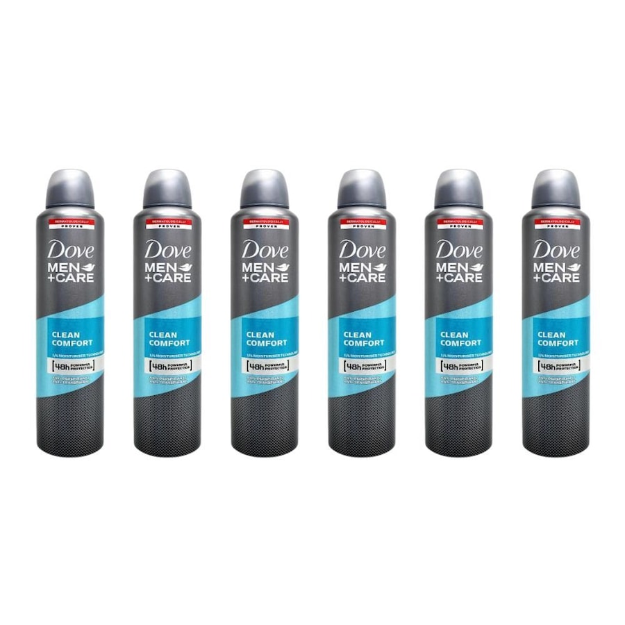 6PK Dove Men +Care Clean Comfort Deodorant Spray 250ml 48hr Protection