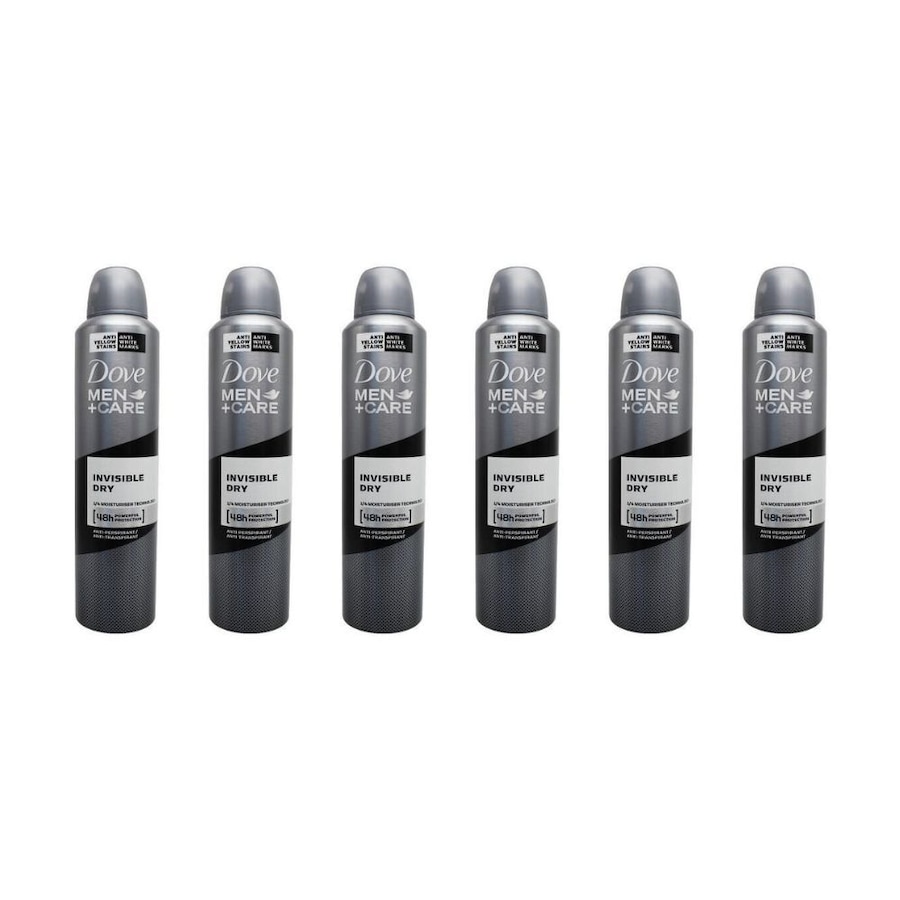 6PK Dove Men +Care Invisible Dry Deodorant Spray 250ml 48hr Protection