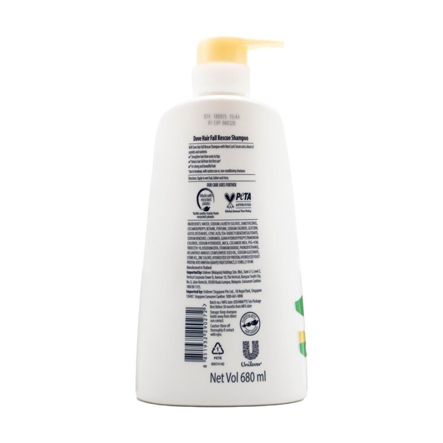 6PK Dove Ultra Care Fall Rescue For Weak Fragile Hair Shampoo Pump Bottle 680ml