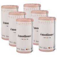 6PK Emotions 100% Bamboo Kitchen/Home 120 Sheet Paper Towel Rolls/Wipes 22x23cm