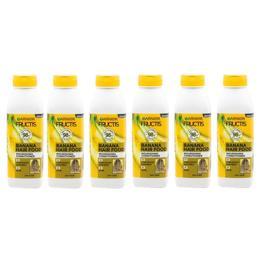 6PK Garnier Fructis Banana Hair Food Dry 350ml Conditioner Nourishing