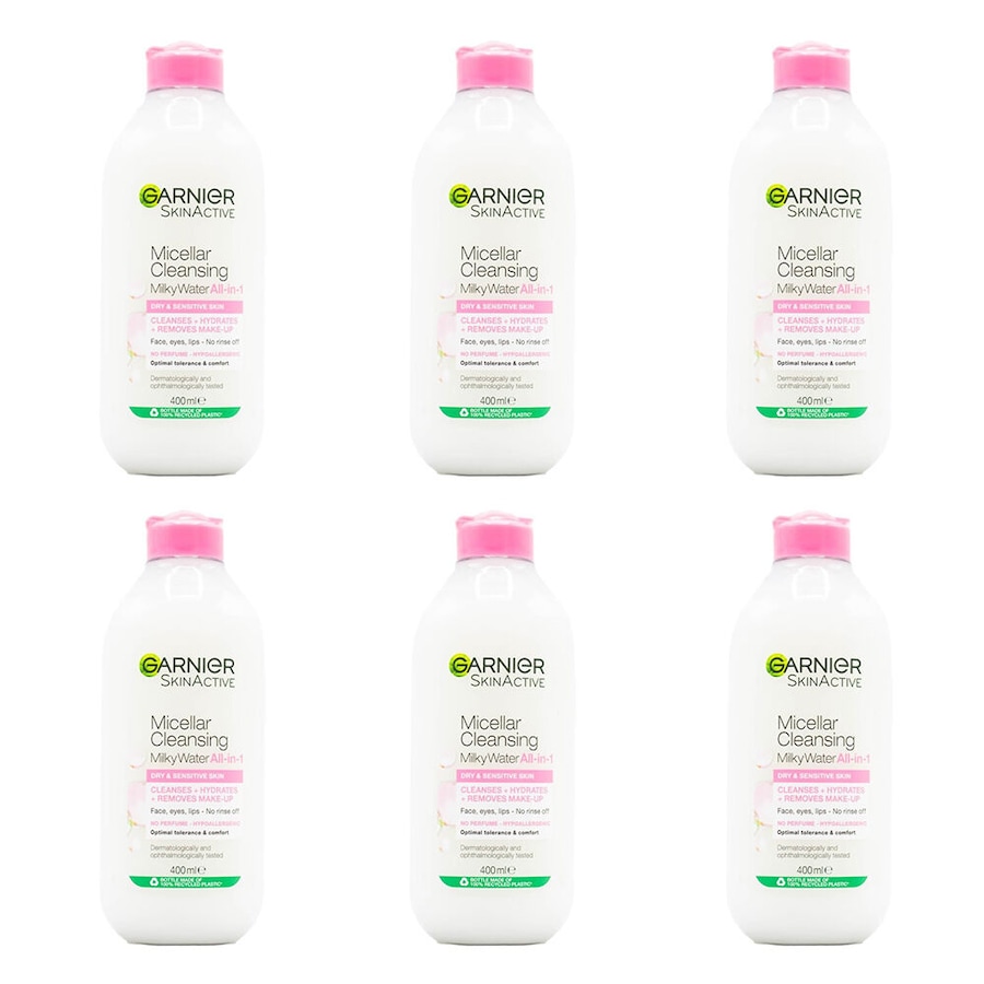 6PK Garnier SkinActive Micellar Cleansing Milky Water Makeup Remover 400ml