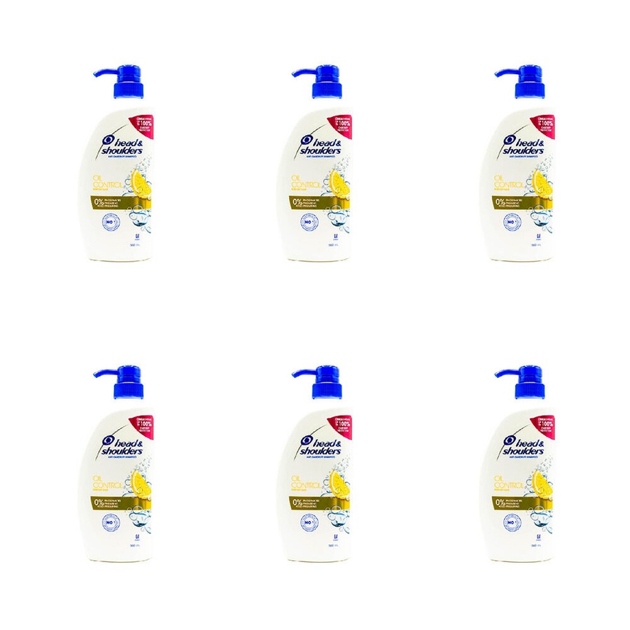 6PK Head & Shoulders 660ml Anti Dandruff Hair Shampoo Oil Control For Oily Hair