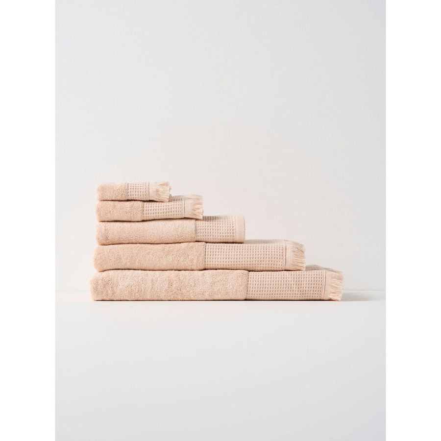 6PK Linen House Aria Nude Cotton/Bamboo Quick Dry Soft Hand Towel 40x71cm Pink