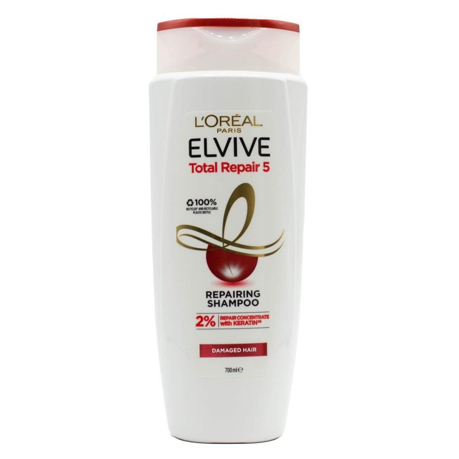6PK Loreal 700ml Hair Shampoo Repairing Total Repair 5 for Damaged Hair