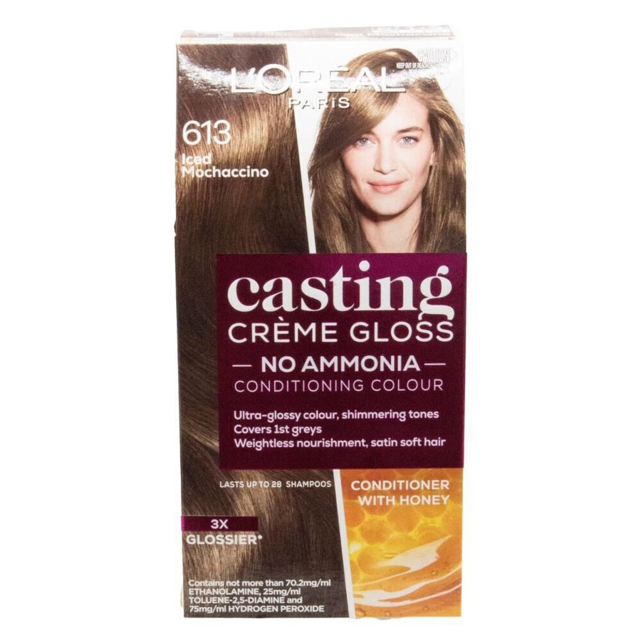 6PK Loreal Casting Creme Gloss Hair Colour 613 Iced Mochaccino Cool Light Brown
