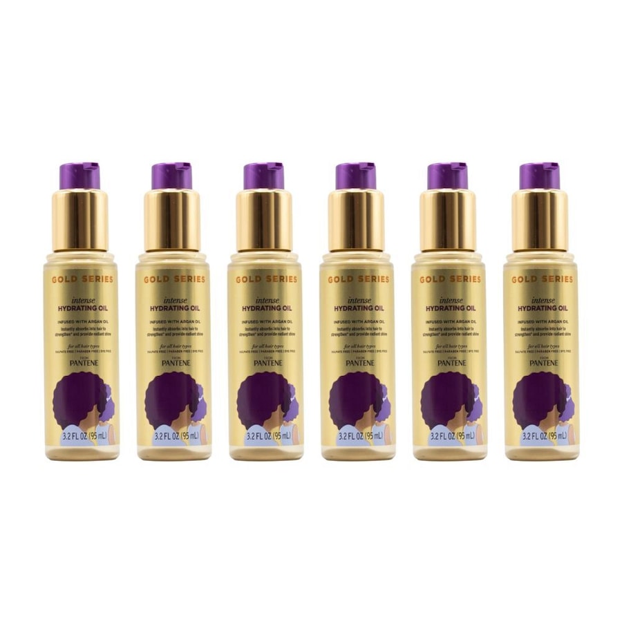 6PK Loreal Pantene Gold Series Intense Hydrating Oil For All Hair Types 95ml