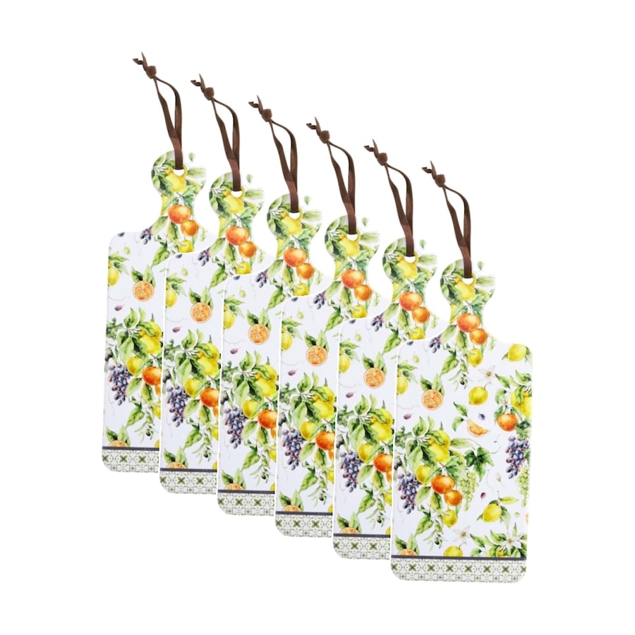 6PK LVD Mediterranean Rectangular Ceramic/Cork Trivet Home Kitchen Decor 30x12cm