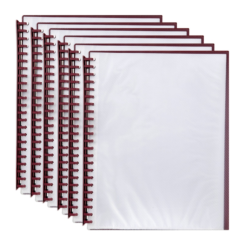 Buy 6PK Marbig 20-Pocket A4 Refillable Document Display Book - Clear ...