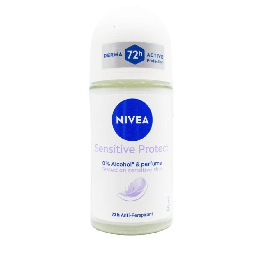 6PK Nivea Sensitive Protect Anti-Perspirant Roll-On Deoderant 72 Hr 50ml