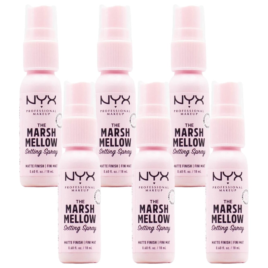 6PK NYX 18ml The Marshmallow Vegan Travel Makeup Setting Spray Matte Finish Pink
