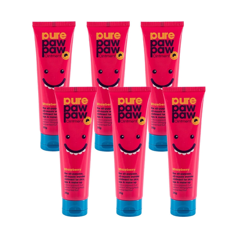 6PK Pure Paw Paw Ointment 25g Multi Purpose Skin Ointment Lip Balm Strawberry