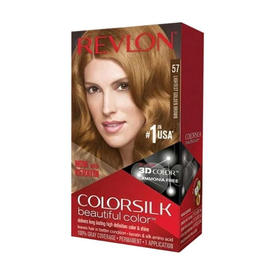 6PK Revlon Natural Long Lasting Colour Hair Dye 57 Golden Brown