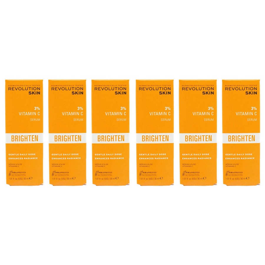 6PK Revolution Skin 3% Vitamin C Serum Brighten 30ml Face Brightening Care