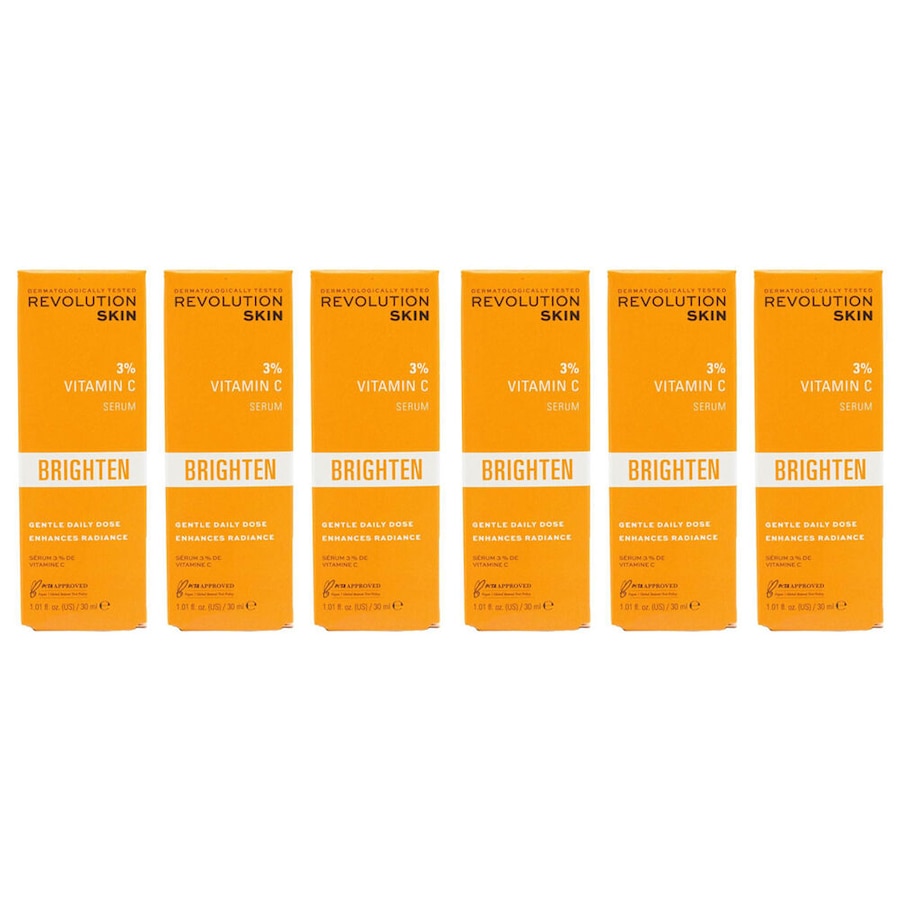 6PK Revolution Skin 3% Vitamin C Serum Brighten 30ml Face Brightening Care