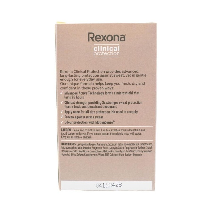 6PK Rexona Antiperspirant Deodorant Cream Clinical Protection 96Hr Protect 45ml