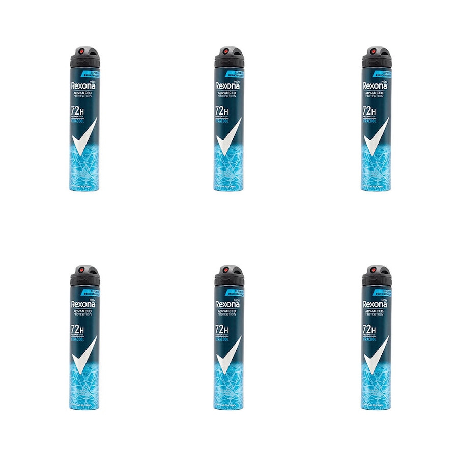 6PK Rexona Men 200ml Antiperspirant Deodorant Spray 72h Adv Protection Xtracool