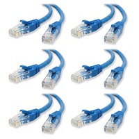 6PK Sansai 2m CAT5e Networking Patch Cable Ethernet Internet for PC/MAC Router