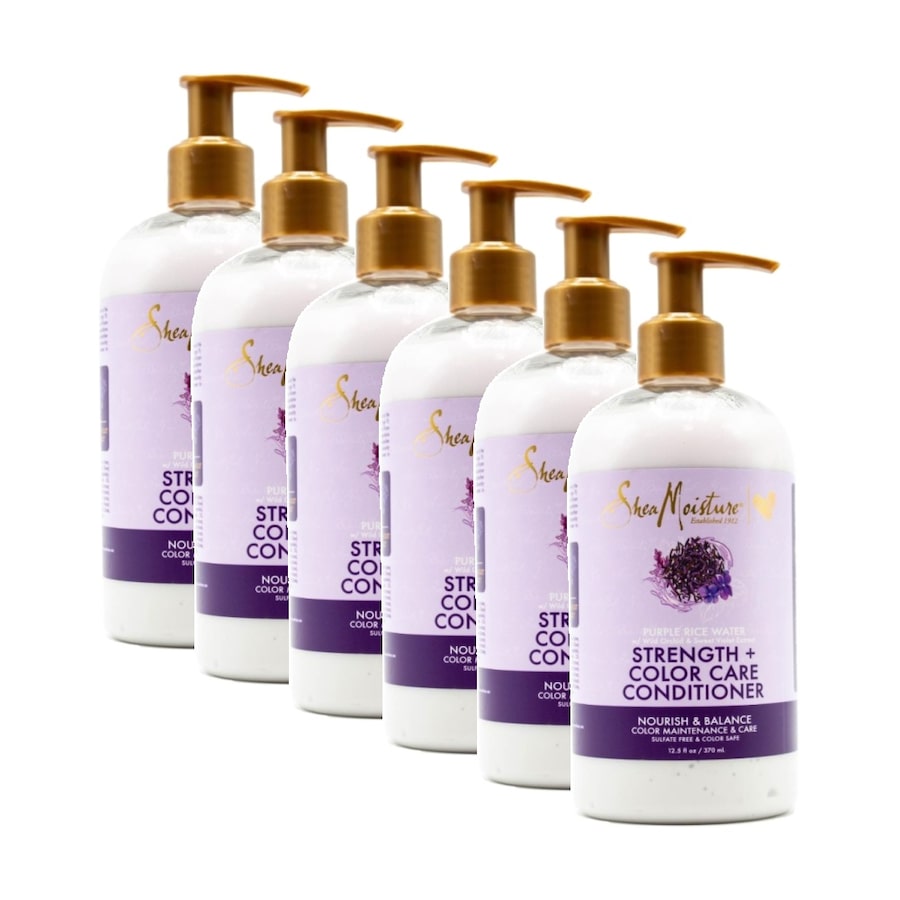 6PK Shea Moisture Strength & Colour Care Conditioner 370ml Purple Rice Water