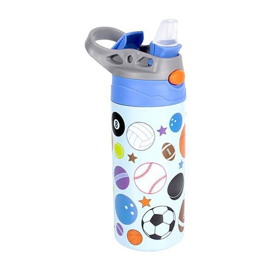 6PK Splash Kids's Insulated Drink Water Bottle w/ Flip-Top Lid 355ml Assorted