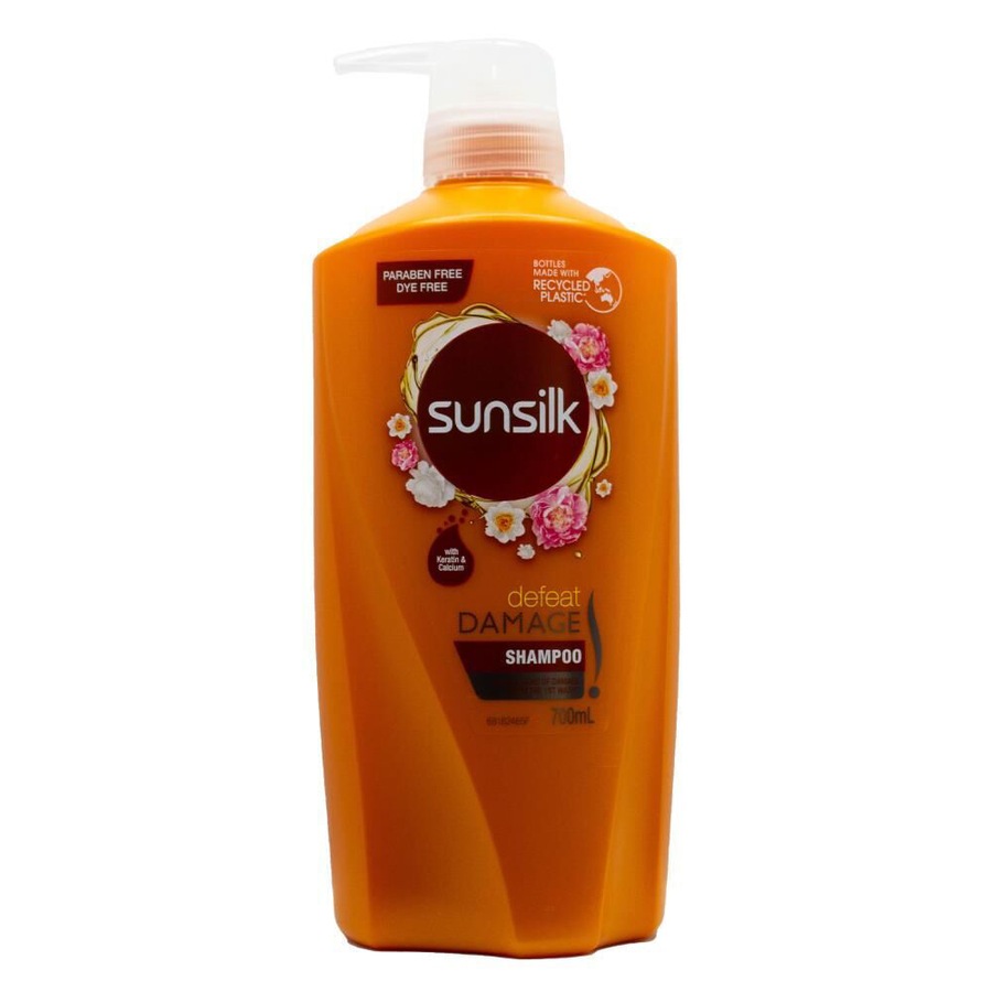 6PK Sunsilk Defeat Damaged Hair Repair Shampoo 700ml Nourishing/Hydrating