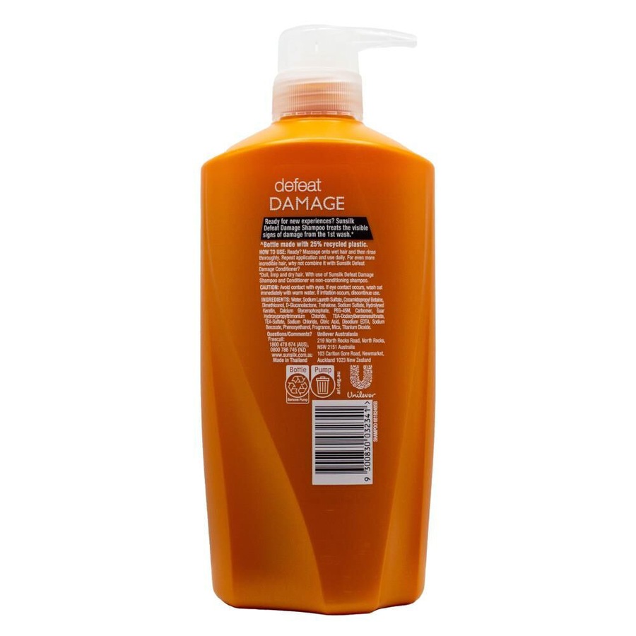6PK Sunsilk Defeat Damaged Hair Repair Shampoo 700ml Nourishing/Hydrating