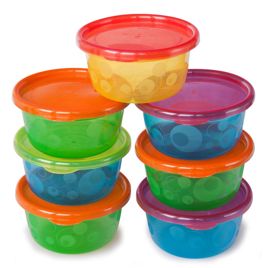 6PK The First Years Take & Toss Bowls Feeding Food Plastic Container Baby/Kids