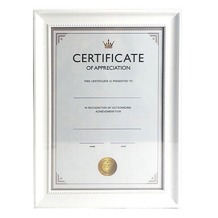 6PK Unigift Juliet Certifcate Raised Dots Picture Photo Frame A4 White