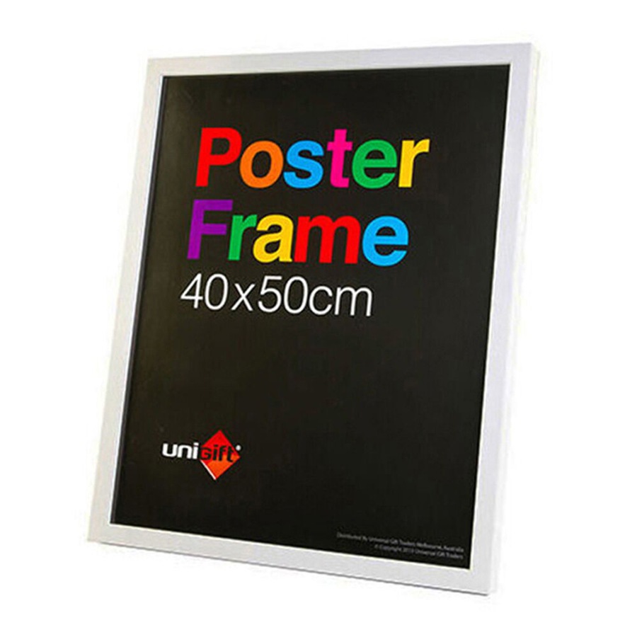 6PK Unigift Wooden/Glass Hanging Poster Picture Photo Frame 40x50cm White