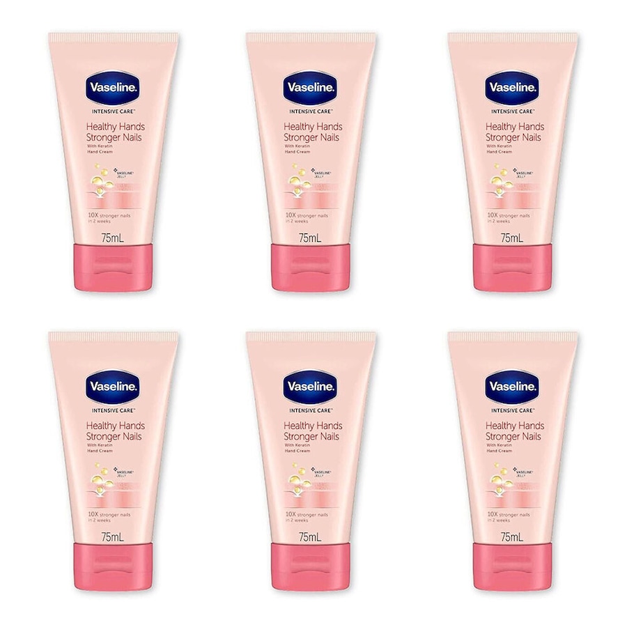6PK Vaseline Moisturising Hand and Nail Care Cream Lotion For Dry Skin 75ml