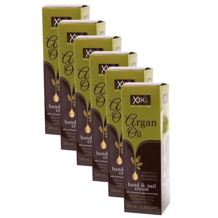 6PK XBC Argan Oil Hand & Nail Cream w/ Shea Butter 100ml Hydrating Moisturiser