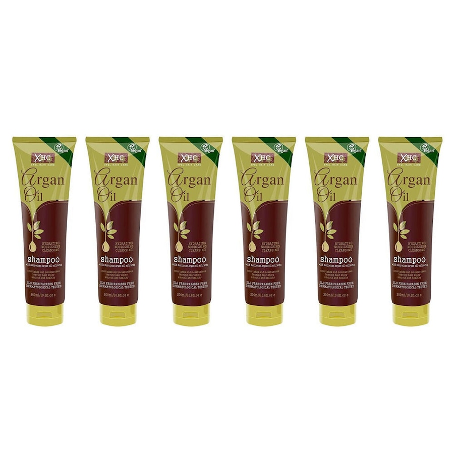 6PK XHC Argan Oil Cleansing Hair Shampoo 300ml Hydrating All Type Nourshing Care