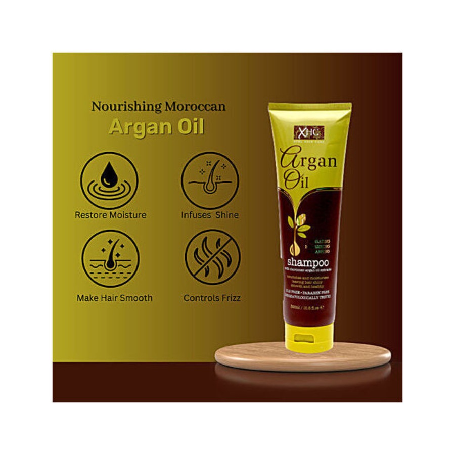 6PK XHC Argan Oil Cleansing Hair Shampoo 300ml Hydrating All Type Nourshing Care