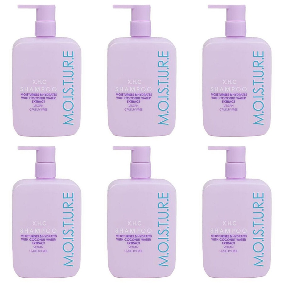 6PK XHC Moisture Shampoo w/ Coconut Water Extract For Dry Damaged Hair 350ml