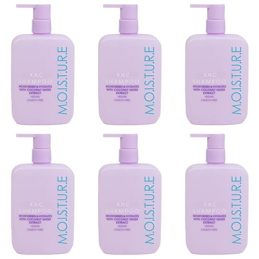 6PK XHC Moisture Shampoo w/ Coconut Water Extract For Dry Damaged Hair 350ml