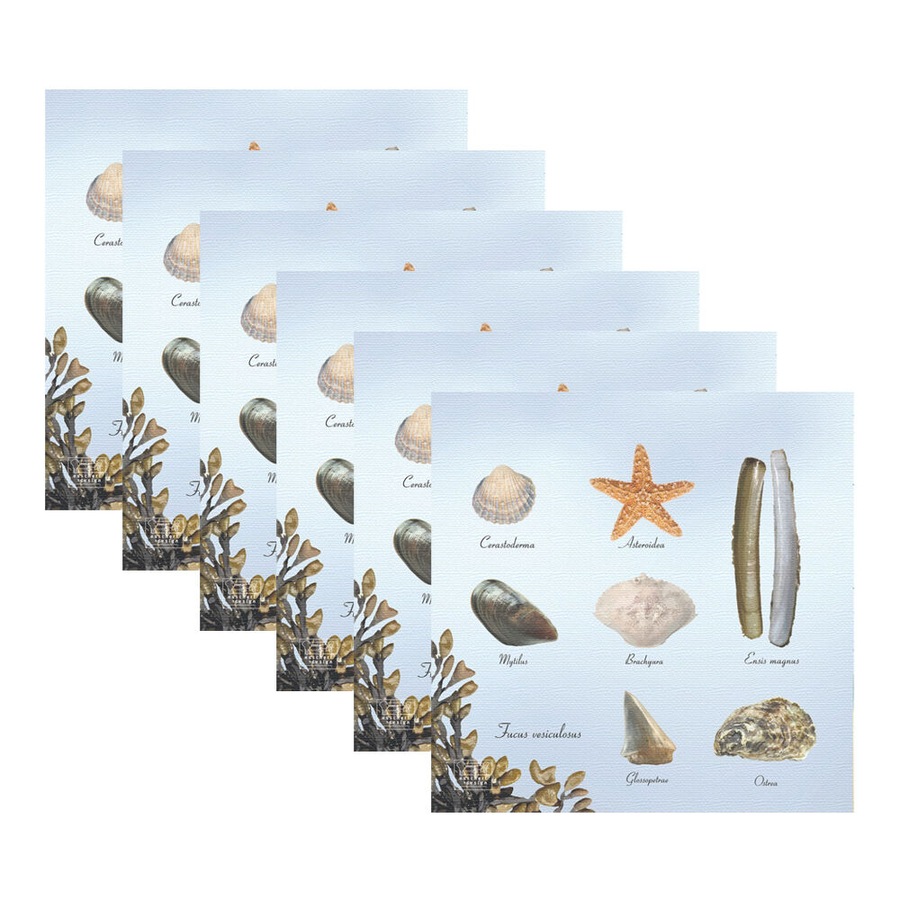 6x 20pc Esschert Design Tissue Paper Napkins Beach Serviette 3-Ply Large 33cm