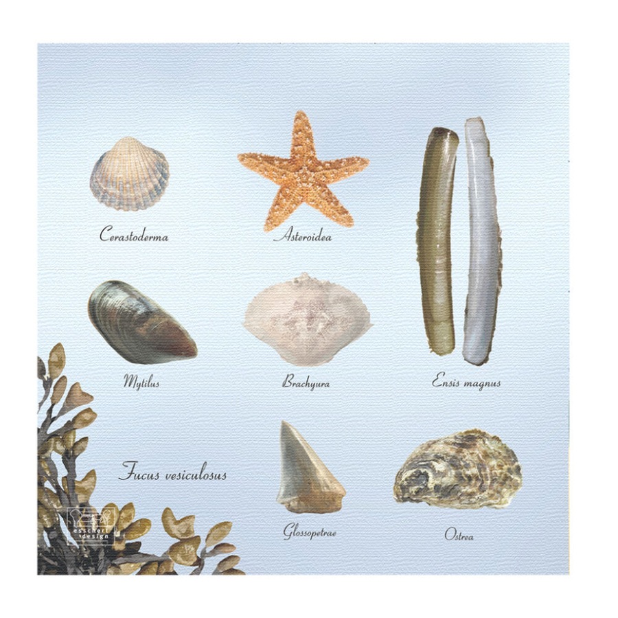 6x 20pc Esschert Design Tissue Paper Napkins Beach Serviette 3-Ply Large 33cm