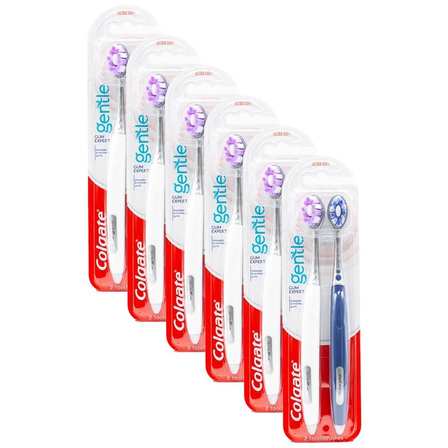 6x 2pc Colgate Ultra Soft Toothbrush Gentle Gum Expert Dental Teeth Oral Care