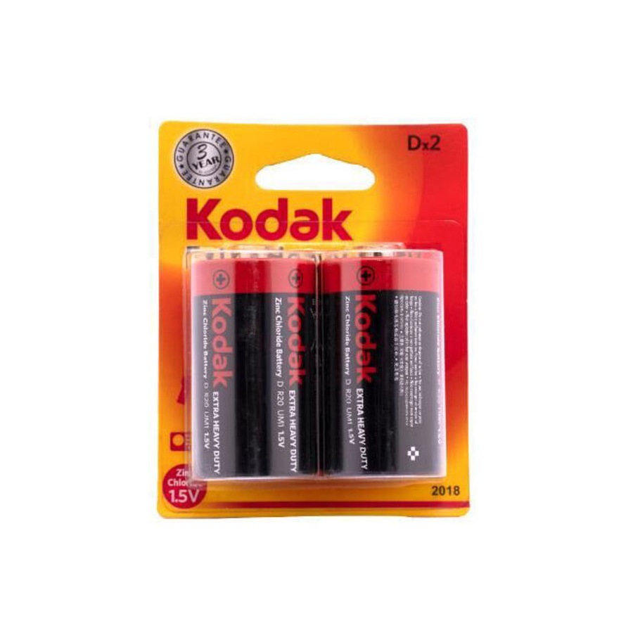 6x 2pc Kodak Extra Heavy Duty D Battery 1.5V Single Use Zinc Chloride