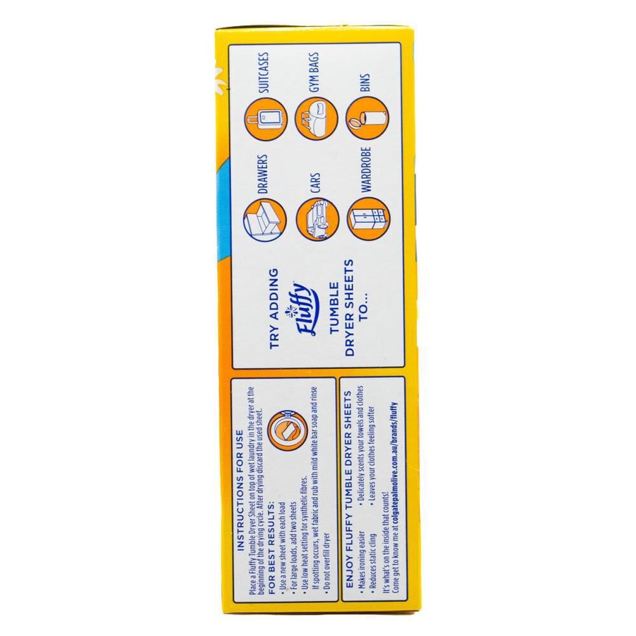 6x 80pc Fluffy Morning Sun Tumble Dryer Sheets Fabric Softener 16x20cm