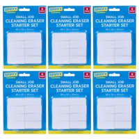 6x 8PK Spiffy Small Job Cleaning Eraser Set Multi-Functional Kitchen Cleaner WHT