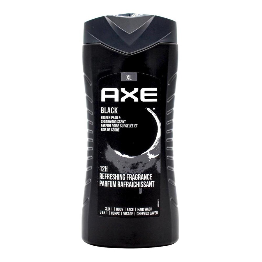 6x Axe Black 3in1 Body Face Hair Wash 400ml For Men Frozen Pear & Cedarwood